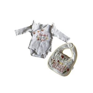 Catherine Malandrino Baby 0-3 Month Cotton Thanksgiving Girl Long Sleeve Outfit